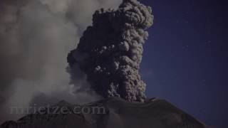 Sabancaya volcano nighttime eruptions [upl. by Eliga754]