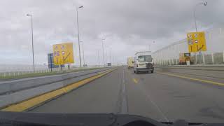 Calais Ferry Port  A16 Autoroute from Paris to Passport Control [upl. by Rondon]