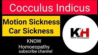 Cocculus Indicus Homeopathic Medicine  Car Sickness  Motion Sickness  Dr Samridhi Sharma [upl. by Ecinaj]