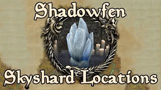 ESO Shadowfen All Skyshard Locations updated for Tamriel Unlimited [upl. by Erdreid200]