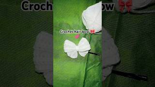 Crochet hair bow 🎀 Crochet Hair Bow Tuitorial  youtube craftingrinky [upl. by Crescint]