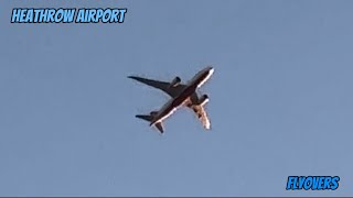 3 Minutes of Sunny Westerly Flyovers from London Heathrow  8624 [upl. by Gnas549]