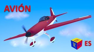 Aviones para niños en español Cómo porqué vuelan los aviones Juego de construcción Dibujo animado [upl. by Ariahs908]