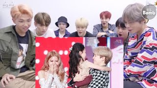 BTS reaction to Jirosè Video Fan made RosèampJimin [upl. by Anirehtac]