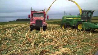 Grinding Earlage with 12row header using Kooima Ag earlage adapter [upl. by Cavuoto]