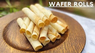 HOMEMADE WAFER ROLLS EASIEST RECIPE [upl. by Ennovyhs]