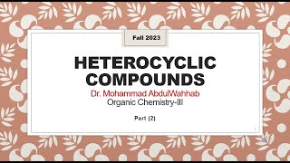 Heterocyclic Compounds Systematic nomenclature of monocyclic heterocycles [upl. by Vasquez823]