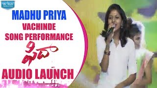 Singer Madhu Priya Song Performance  Fidaa Audio Launch  Varun Tej Sai Pallavi  Sekhar Kammula [upl. by Knorring]