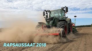 Rapsaussaat 2018  Fendt 720  Amazone AD 3000  Kverneland Packer  CabView [upl. by Etaner]