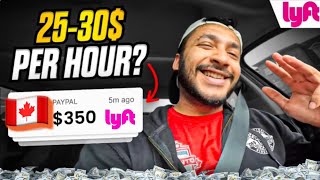 LYFT DRIVER 30 PER HOUR IN CANADA International Student Part Time Job  Ride Share App [upl. by Egag]