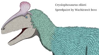 Speedpaint Cryolophosaurus ellioti [upl. by Duj]