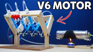 How to Make 6 Cylinder Steam Engine at home 100 working [upl. by Ynnot]