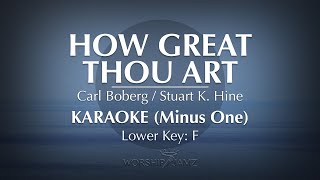 How Great Thou Art  Karaoke Lower Key [upl. by Ramuk]