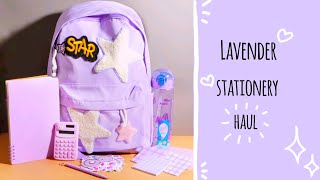 Lavender Stationery Haul 💜✨️  Aesthetic Stationery Unboxing [upl. by Rollins]