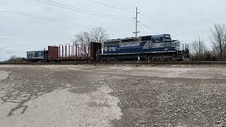 LSRC with caboose and LSRC supporting our troops heritage unit backs up into the Flint yard [upl. by Atires]