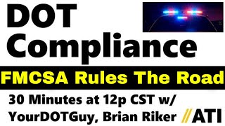 Road Rules FMCSA Driver Account Clearinghouse UCR on DOT Compliance [upl. by Wiese564]