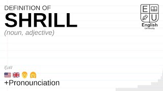 SHRILL meaning definition amp pronunciation  What is SHRILL  How to say SHRILL [upl. by Terence144]