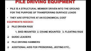 pile driving Equipment with suitable diagram and brief knowledge in Hindi [upl. by Siddon]