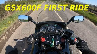 Restored GSX600F  First Ride [upl. by Philps455]