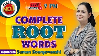 Complete Root Word  with Best Tricks  for all Competitive Exams  Suman Sooryawanshi Maam [upl. by Eceela]