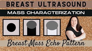 Breast Ultrasound Mass Characterization Breast Mass Echo Pattern [upl. by Nolasba]