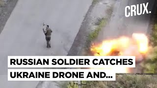 Russian Soldier Catches Drone Chasing Him Blown Up  Ukraine Claims Orlan Kill at ‘Record Height’ [upl. by Alisander]