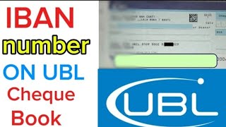 IBAN number on UBL cheque book  Cheque Book se UBL IBAN no dekhain [upl. by Eesak101]