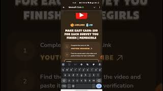 MAKE EASY CASH 50 FOR EACH SURVEY YOU FINISH  MEMEGIRLS  Memefi New Video Code [upl. by Aelhsa]