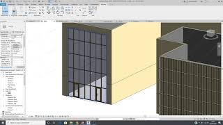 ENSAPLV REVIT EX04 5 mur rideau portes et quadrillages [upl. by Mayap840]