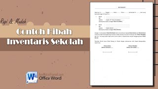 Contoh Hibah Inventaris Sekolah  HIBAH [upl. by Kovar398]