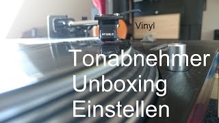 Plattenspieler Headshell Tonabnehmer ausrichten so gehts Unboxing Audio Technica  AT120EII [upl. by Ede]