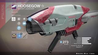 Destiny 2 Get Hoosegow Power Weapon and Paragon Mod [upl. by Nymzaj]