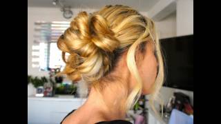 Tuto Coiffure 26  Chignon Romantique Chic et facile  Easy Hairstyle Bun Updo [upl. by Akihsan]