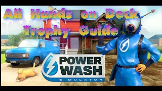 PowerWash Simulator  All Hands on Deck Trophy Guide Fishing Boat Level [upl. by Aidni]