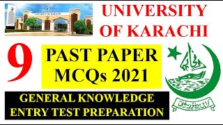 University of Karachi Entry Test Past Paper 2021  Karachi University Past Papers MCQs Solved [upl. by Rodama]