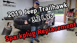 Sparkplug Replacement On A 2019 Jeep Cherokee Trailhawk 32 L V6 [upl. by Tevlev676]