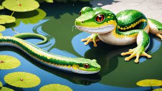 Fun Frog and Snake Cartoon Adventures for Kids  Moral Stories  Hindi Story [upl. by Fiann]