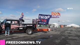 MAGA Protests Migrants leaving NYC Shelter at Floyd Bennet Field  BROOKLYN [upl. by Darn]