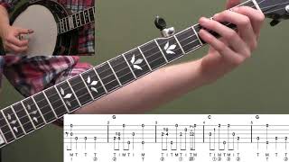 Uncloudy Day  Intermediate Bluegrass Banjo Lesson With Tab [upl. by Leibrag]