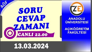 AÖF 13 03 2024 Canlı Dört Yanlış Bir Doğruyu Götürür  Bu Kural Devam Ediyor [upl. by Pedersen]