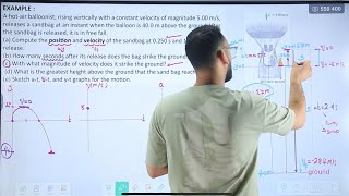 Physics 101  Important examples on motion A long Y Axis  ENG Zaid Albashtawi [upl. by Anikat]