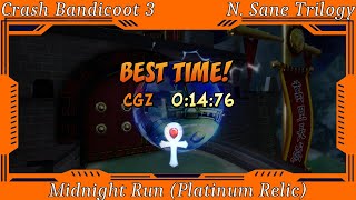 Crash Bandicoot 3 Warped  Midnight Run Platinum Relic [upl. by Noraed]