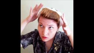 Easy Vintage 1950s Hair Roll Style [upl. by Navonoj]