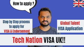 How to apply endorsement for Global Talent VISA  Tech Nation  Documents amp process [upl. by Nauqyaj661]