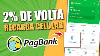 Aplicativo PagBank Tem Recarga de Celular REMUNERADA [upl. by Kerby]