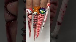 These Nails Gave Me NIGHTMARES⚠️🥵 halloweennails nailart viral [upl. by Seena]