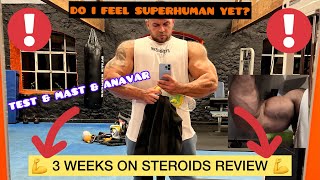 BODYBUILDER ON STEROIDS TEST MAST ANAVAR AFTER 3 WEEK REVIEW GETTING MASSIVE OR GETTING SHREDDED [upl. by Ramad]