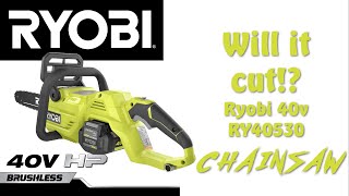 Is this saw AMAZING or JUNK Ryobi 40v 14in BRUSHLESS Chainsaw RY40530 Review [upl. by Quinby]