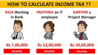 HOW TO CALCULATE INCOME in SIMPLE STEPS with EXAMPLES  AY 202021 amp FY21  INCOME TAX CALCULATION [upl. by Beckett]