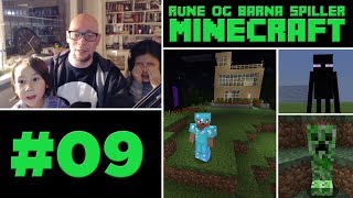 E09 Minecraft med Rune Mika og Sam Vi går inn i portalen [upl. by Niar55]